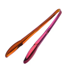 Anygleam Red Rainbow Stainless Steel Tong – 2pcs