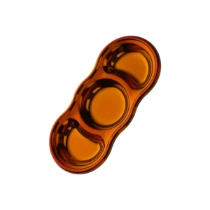 Anygleam Red Rainbow 3-Grid Sauce Dish