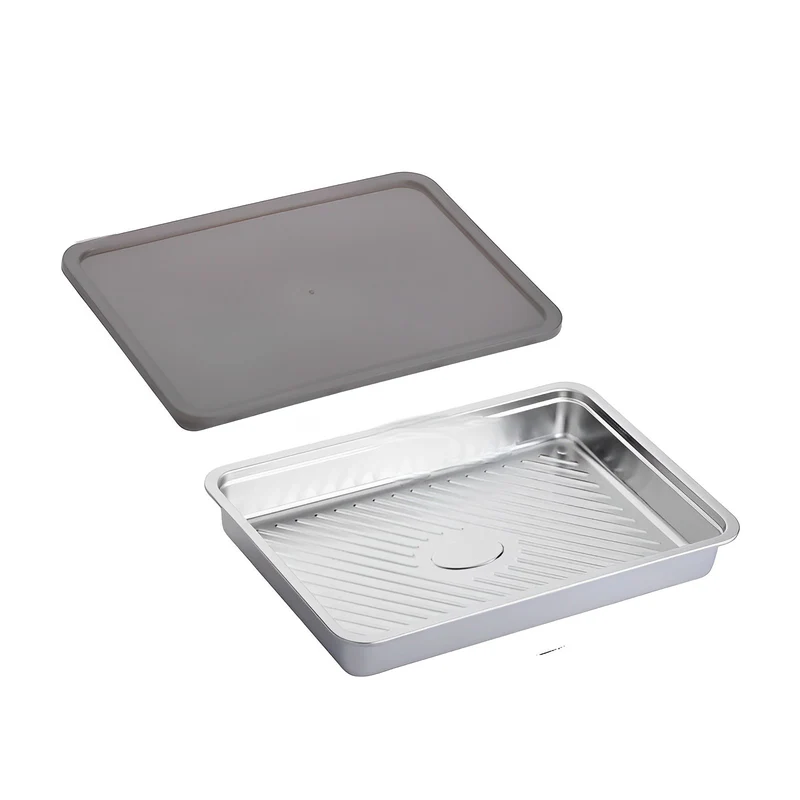 Anygleam Silver Stainless Steel Crisper Box – 2Pcs