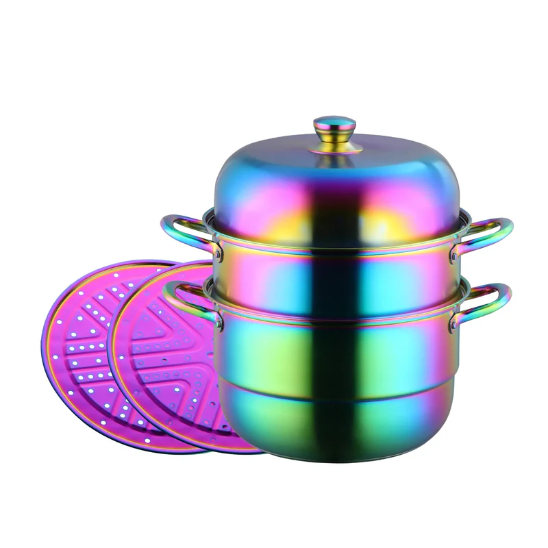 Anygleam Food Steamer Rainbow 3-Layer