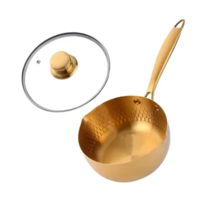 Anygleam Stock Pot Gold Non-Stick Stainless Steel