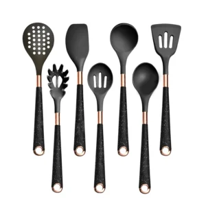 Anygleam Kitchen Utensils Set Black 7Pcs