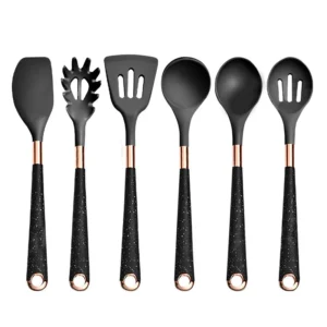 Anygleam Kitchen Utensils Non-stick Black 6 Set