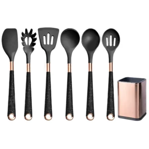 Anygleam Utensils Black 6 Set with Storage Box