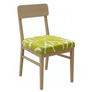 Anyseat Gold and White Linear Print Chair Cover
