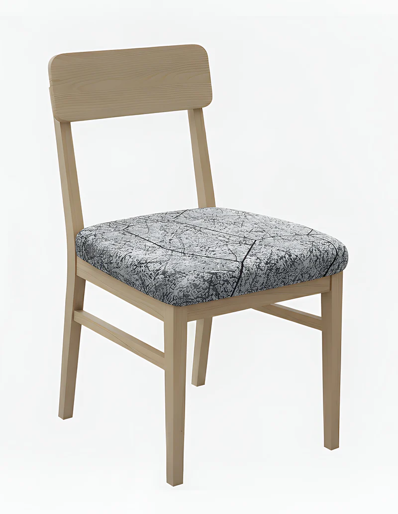 Anyseat Dark Gray Crack Stone Print Chair Cover