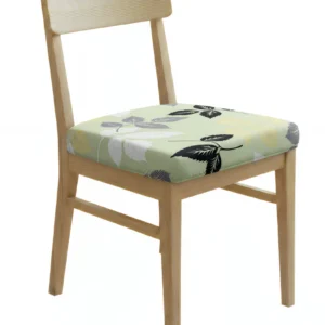 Anyseat Light Green Leaf Print Chair Cover