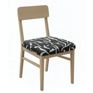 Anyseat Black and White Linear Print Chair Cover