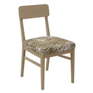 Anyseat Brown White Linear Print Chair Cover