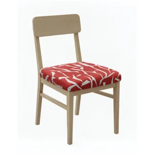 Anyseat Wine Red White Cracks Print Chair Cover