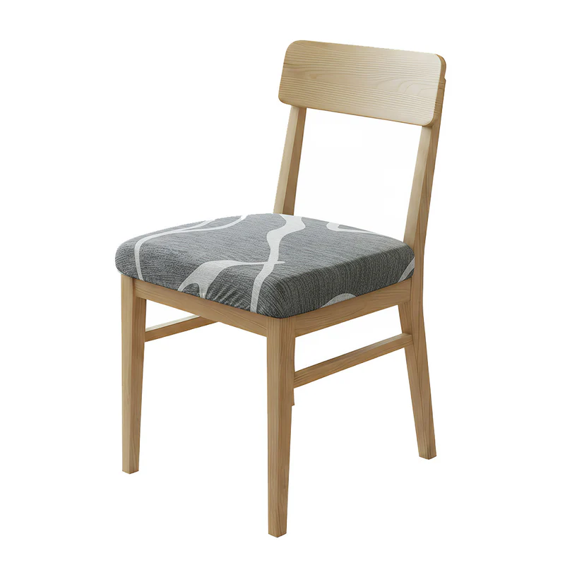 Anyseat Grey and Light Grey Wave Print Chair Cover