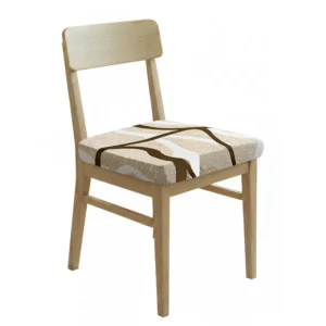 Anyseat Brown White and Beige Print Chair Cover