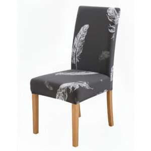 Anyseat Dark Gray Leaf Chair Cover
