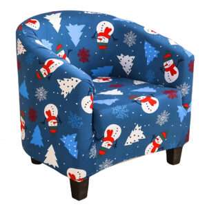 Anyseat Christmas Blue Chair Cover