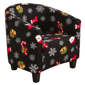 Anyseat Christmas Black Chair Cover