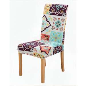 Anyseat White Floral Print Chair Cover