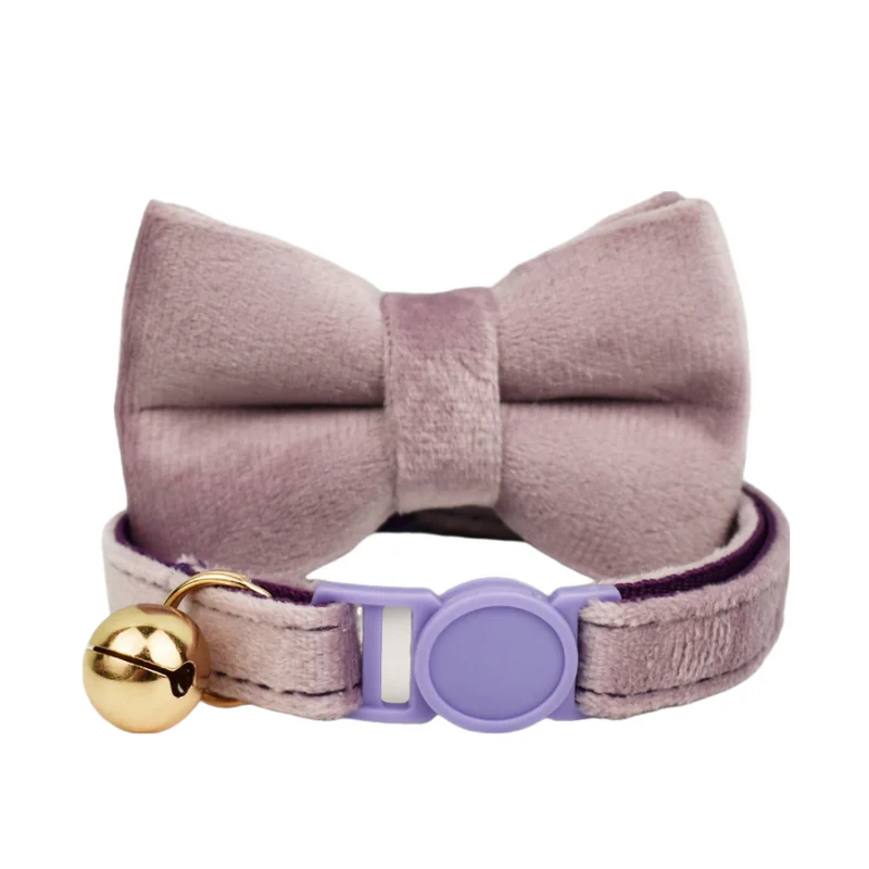 Anypet Stylish Small Purple Pink Bow Cat Collar