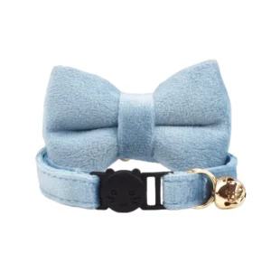 Anypet Stylish Small Sky Blue Bow Cat Collar