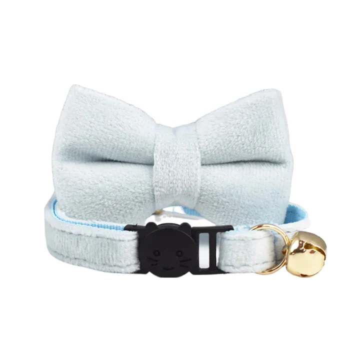 Anypet Stylish Large Iced Blue Bow Cat Collar