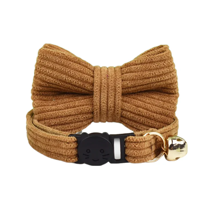 Anypet Stylish Small Choco Brown Bow Cat Collar