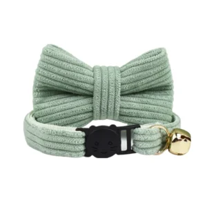 Anypet Stylish Small Sage Green Bow Cat Collar