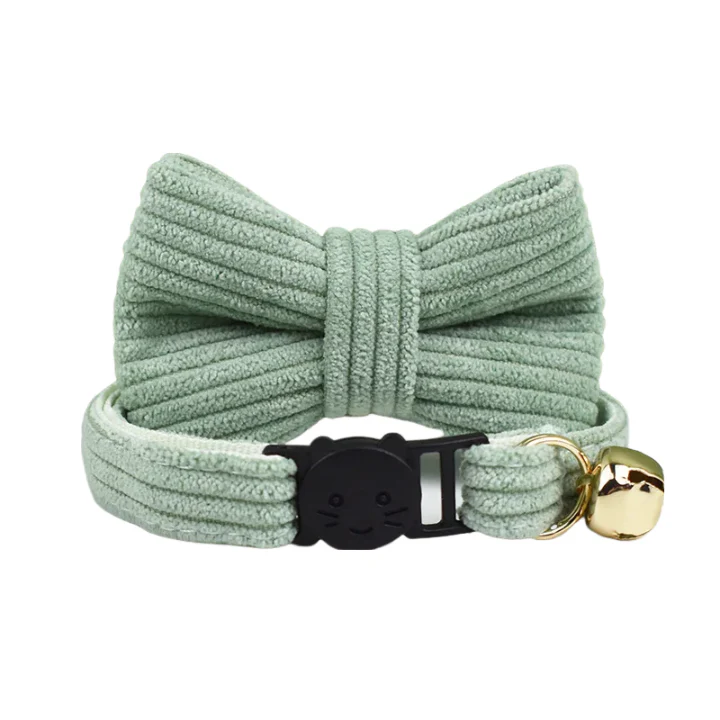 Anypet Stylish Small Sage Green Bow Cat Collar