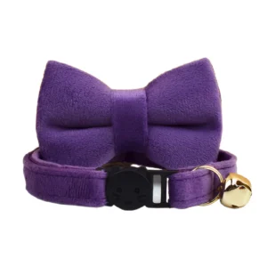 Anypet Stylish Small Violet Bow Cat Collar