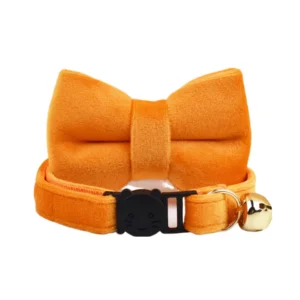 Anypet Stylish Small Sunset Orange Bow Cat Collar