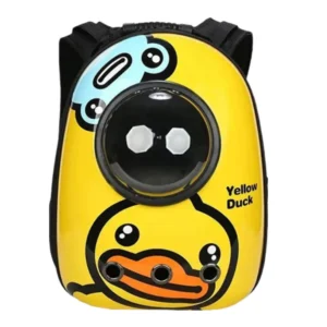 Anypet Yellow Duck Print Space Capsule Pet Carrier