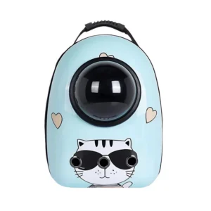 Anypet Blue Cat Print Space Capsule Pet Carrier