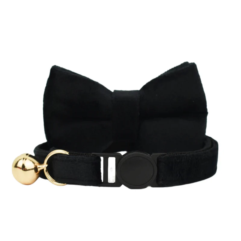 Anypet Stylish Small Black Bow Cat Collar