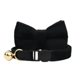 Anypet Stylish Large Black Bow Cat Collar