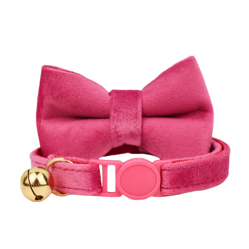 Anypet Stylish Large Pink Bow Cat Collar