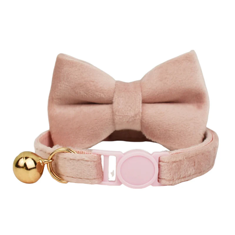 Anypet Stylish Small Baby Pink Bow Cat Collar