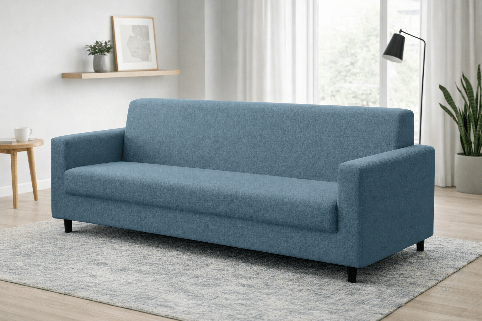 Anyseat 3-Seater Sofa Cover Grey Blue