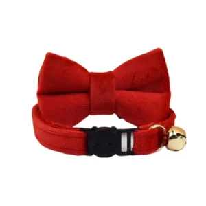 Anypet Stylish Large Cherry Red Bow Cat Collar